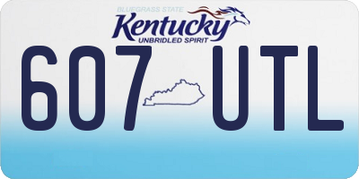 KY license plate 607UTL