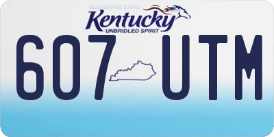 KY license plate 607UTM