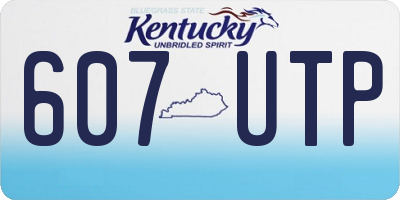KY license plate 607UTP