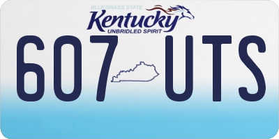 KY license plate 607UTS