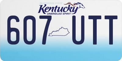 KY license plate 607UTT