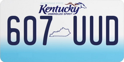 KY license plate 607UUD