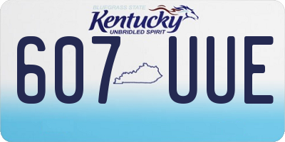 KY license plate 607UUE