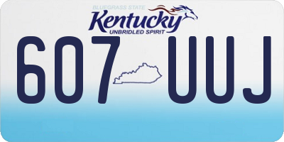 KY license plate 607UUJ