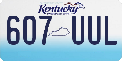 KY license plate 607UUL