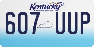 KY license plate 607UUP