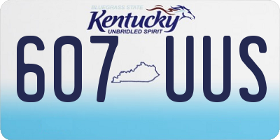 KY license plate 607UUS