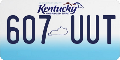 KY license plate 607UUT