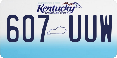 KY license plate 607UUW