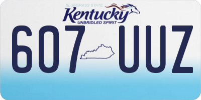 KY license plate 607UUZ