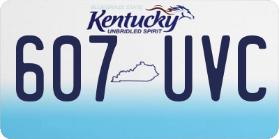 KY license plate 607UVC