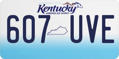 KY license plate 607UVE