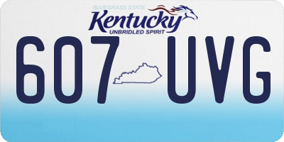 KY license plate 607UVG