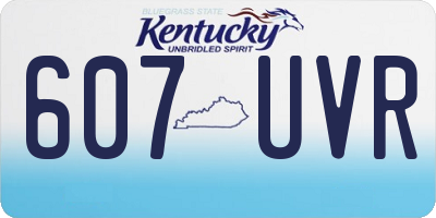 KY license plate 607UVR