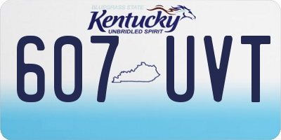 KY license plate 607UVT