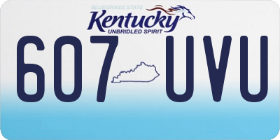 KY license plate 607UVU
