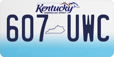 KY license plate 607UWC