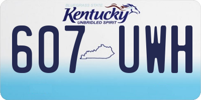 KY license plate 607UWH