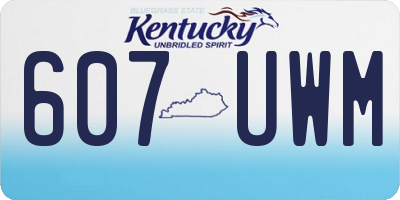 KY license plate 607UWM