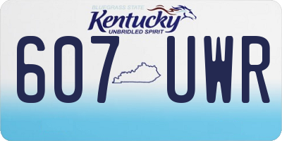 KY license plate 607UWR