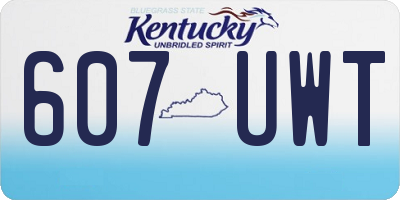 KY license plate 607UWT