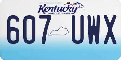 KY license plate 607UWX