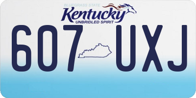KY license plate 607UXJ