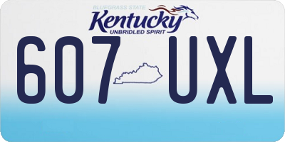 KY license plate 607UXL