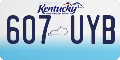 KY license plate 607UYB