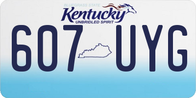KY license plate 607UYG