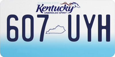 KY license plate 607UYH