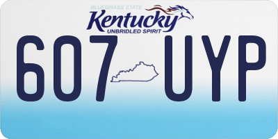 KY license plate 607UYP