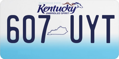 KY license plate 607UYT