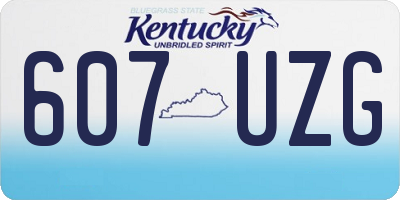 KY license plate 607UZG