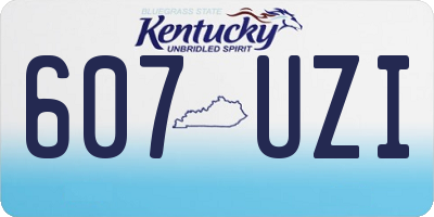 KY license plate 607UZI