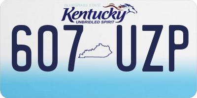 KY license plate 607UZP