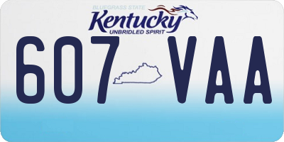 KY license plate 607VAA