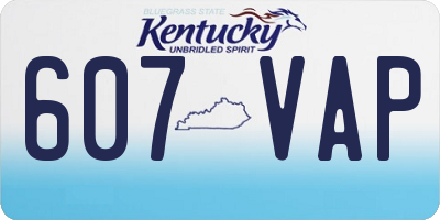 KY license plate 607VAP