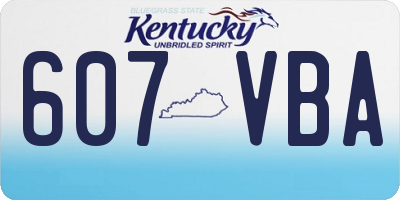 KY license plate 607VBA