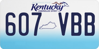 KY license plate 607VBB