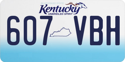 KY license plate 607VBH