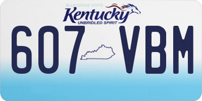 KY license plate 607VBM