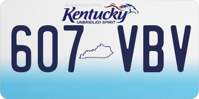 KY license plate 607VBV