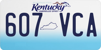 KY license plate 607VCA