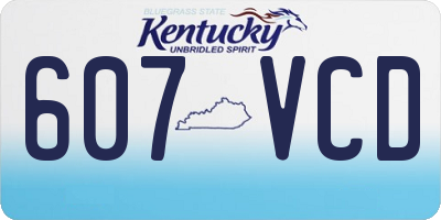 KY license plate 607VCD