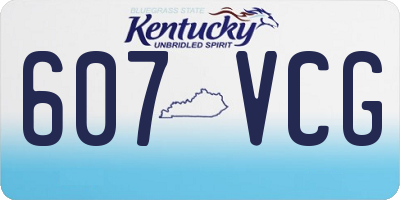 KY license plate 607VCG