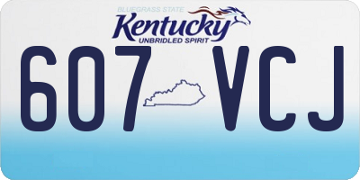 KY license plate 607VCJ