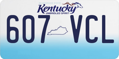 KY license plate 607VCL