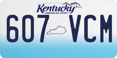KY license plate 607VCM