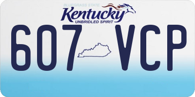 KY license plate 607VCP